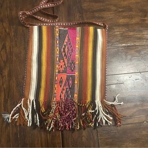 Handwoven Andean Chuspa Fringe Bag Peruvian Textile Crossbody